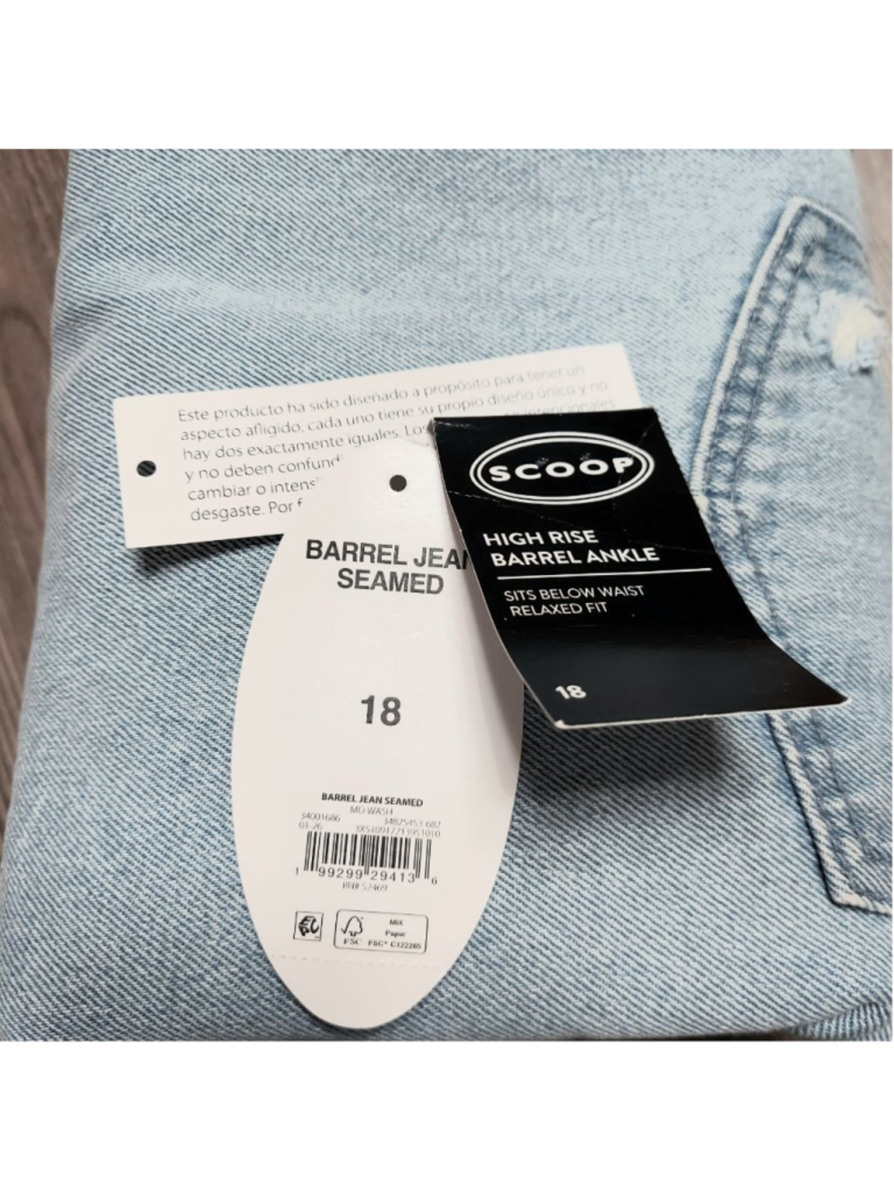 Scoop Women's High-Rise Ankle Barrel Jeans - Picture 8 of 8